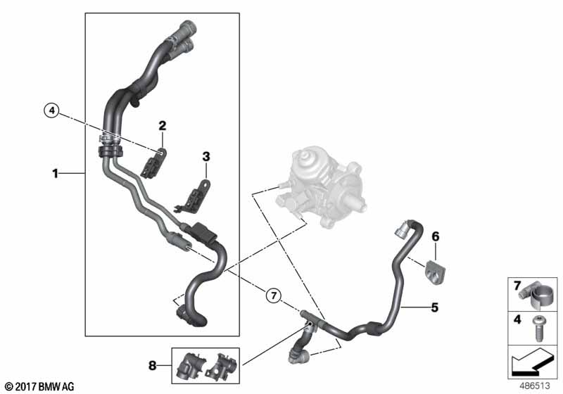 Genuine BMW Mini 13538511732 45 Fuel Line in Engine Compartment (Inc. 216d, Cooper D & One D) | ML Performance US Car Parts