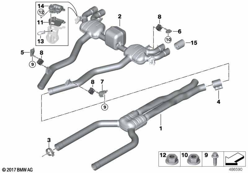 Genuine BMW 18308094208 F91 F92 Front Muffler (Inc. M8) | ML Performance UK Car Parts