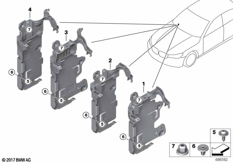 Holder for Body Domain Controller BDC