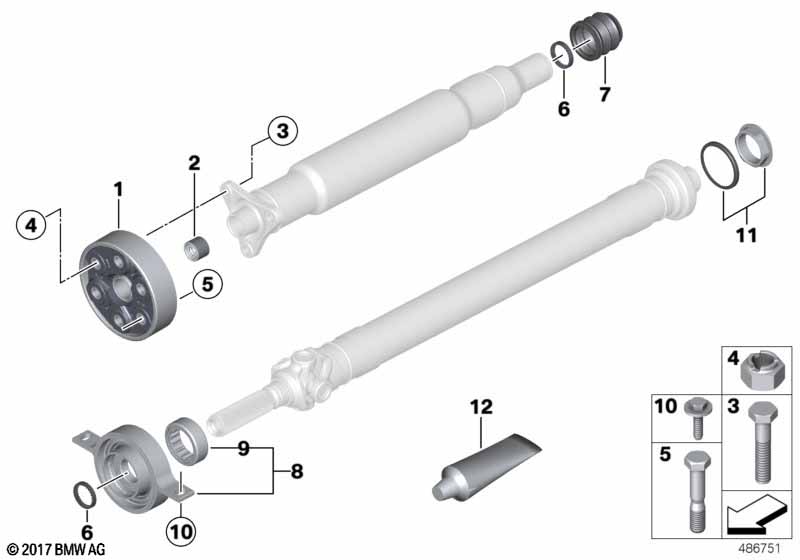 Drive shaft, single components