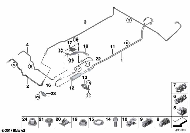 Genuine BMW 12511268352 F25 E31 Cable Holder D=8/12 (Inc. M5) | ML Performance UK Car Parts