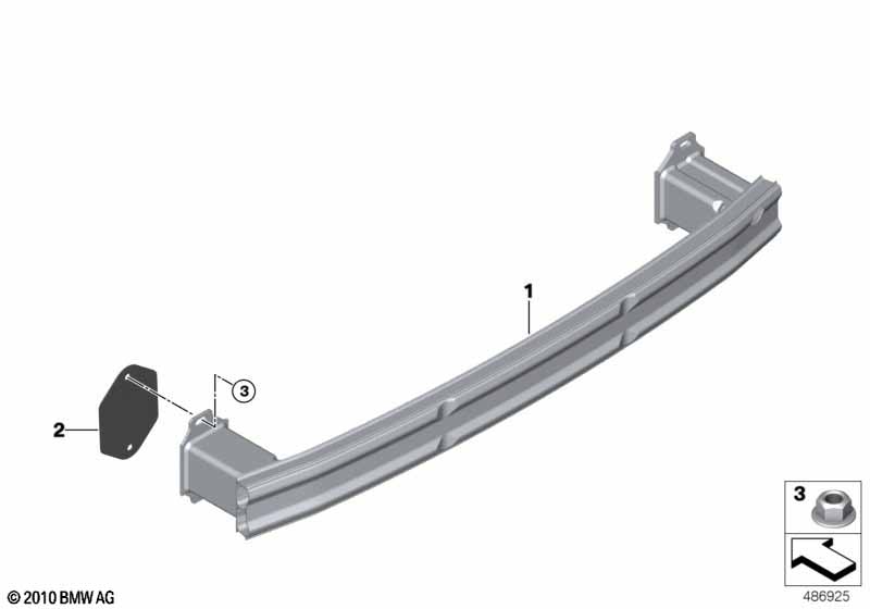 Genuine BMW 51127426444 F39 Carrier, Bumper Rear (Inc. X2) | ML Performance EU Car Parts