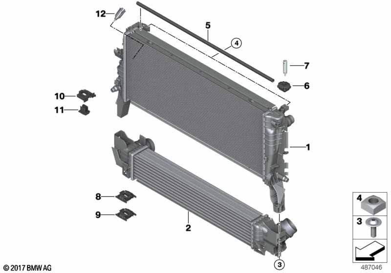 Genuine BMW 17118603269 F48 Radiator (Inc. X1 28iX) | ML Performance UK Car Parts