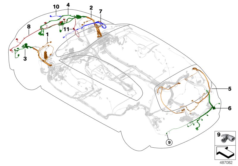 Genuine BMW 61126821863 F48 Repair Wiring For Trunk Lid RECHTS (Inc. X1 28iX, X1 20d & X1 18dX) | Duco Car Parts UK Car Parts