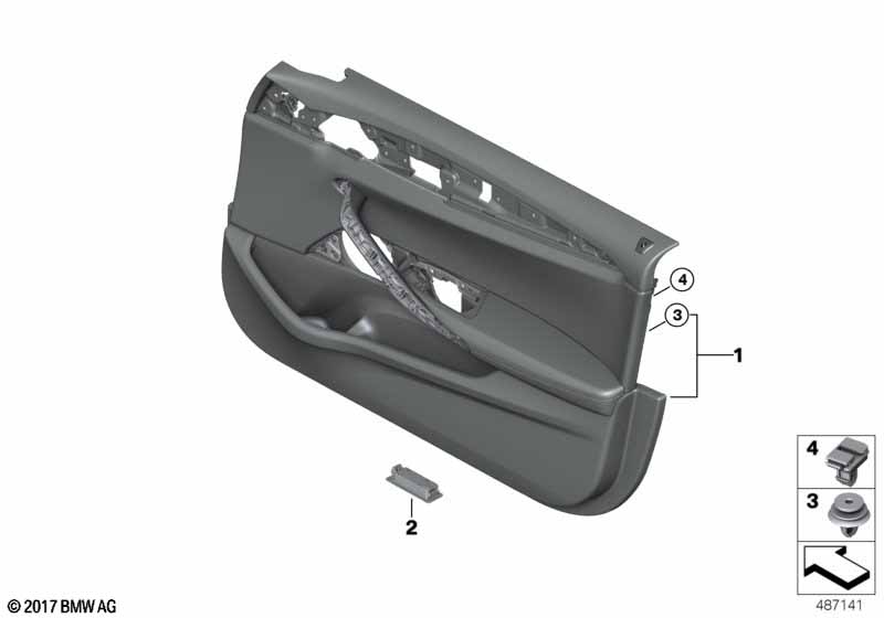 Genuine BMW 51418090465 G30 G31 Door Trim Panel, Front Left SCHWARZ (Inc. 530iX, 520i & 540i) | ML Performance UK Car Parts