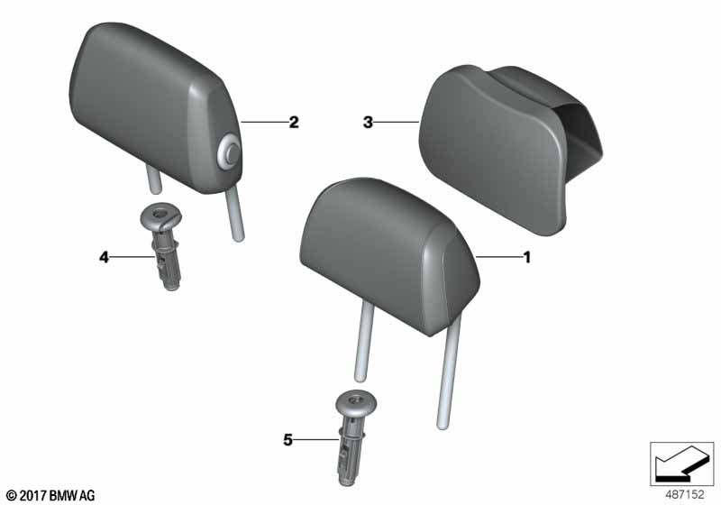 Rear seat head restraint