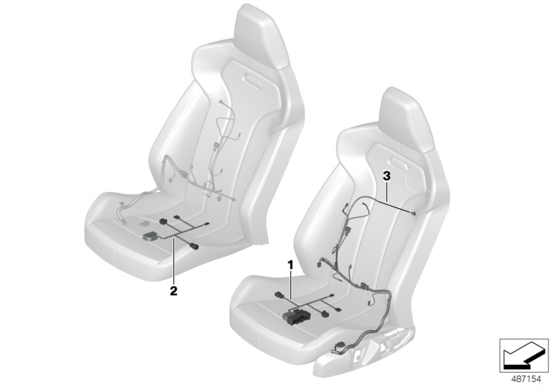 Genuine BMW 61128711910 G01 G02 Wiring Set Seat Right (Inc. X3 20i, X4 30dX & X4 M40dX) | Duco Car Parts UK Car Parts