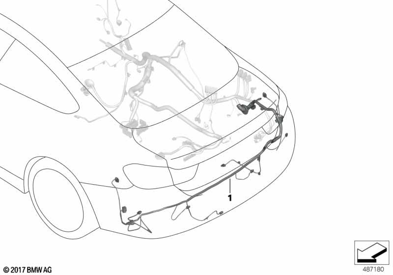 Rep.cable f.main wiring harness - rear