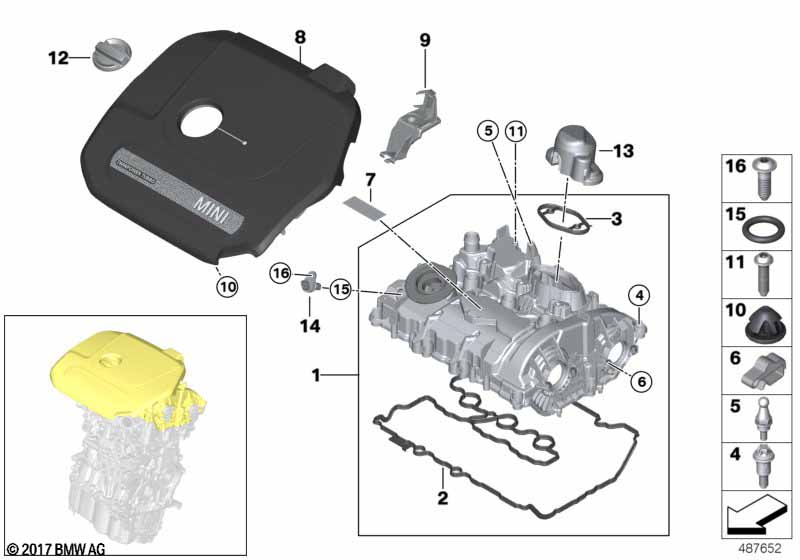 Genuine BMW 11148632412 F56 F55 Cover, Acoustic (Inc. One First, Cooper S ALL4 & JCW) | ML Performance UK Car Parts