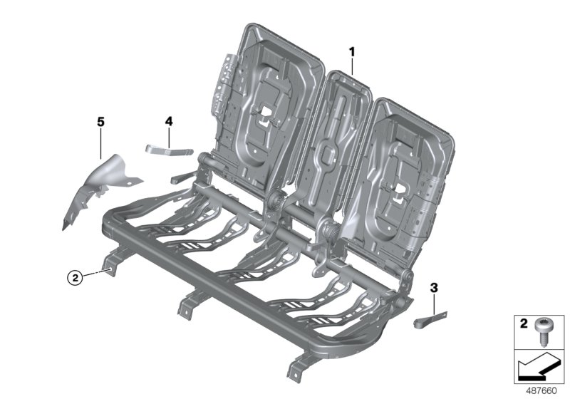 Genuine BMW 52207432602 F46 Unlocking Loop AUSSEN (Inc. X1 & 218i) | ML Performance UK Car Parts