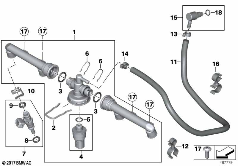 Valves/Pipes of fuel injection system