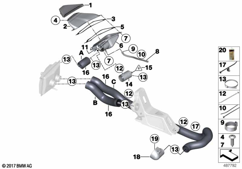 Genuine BMW 51748424596 Ventilation Hose D=80 mm (Inc. M4 GT4 & M6 GT3) | ML Performance EU Car Parts