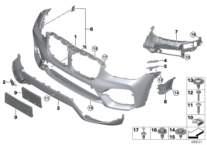 Genuine BMW 51117399982 Bumper Guide, Right Upper | ML Performance UK Car Parts