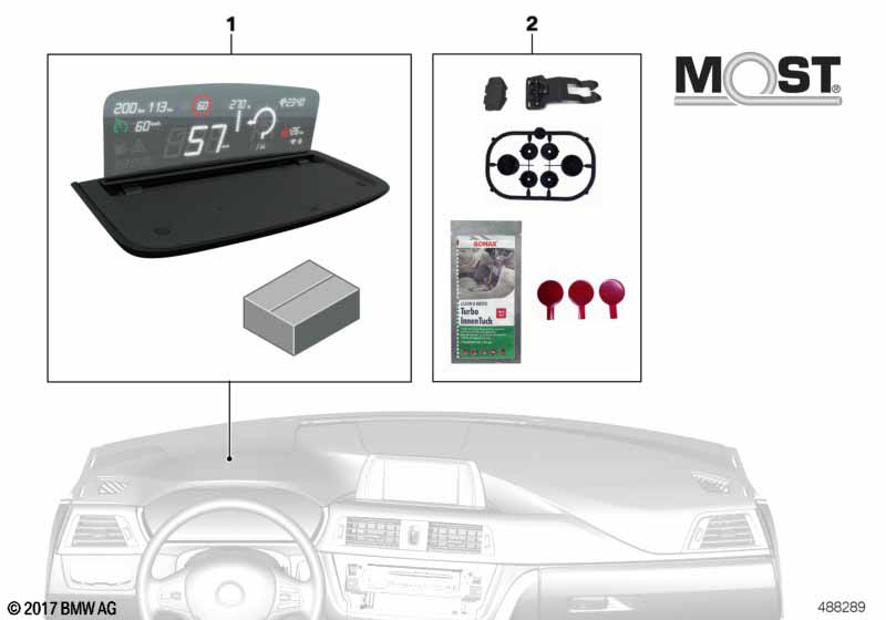 BMW Head-Up Screen f.built-in navigation
