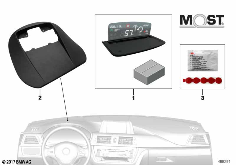 BMW Head-Up Screen f.built-in navigation