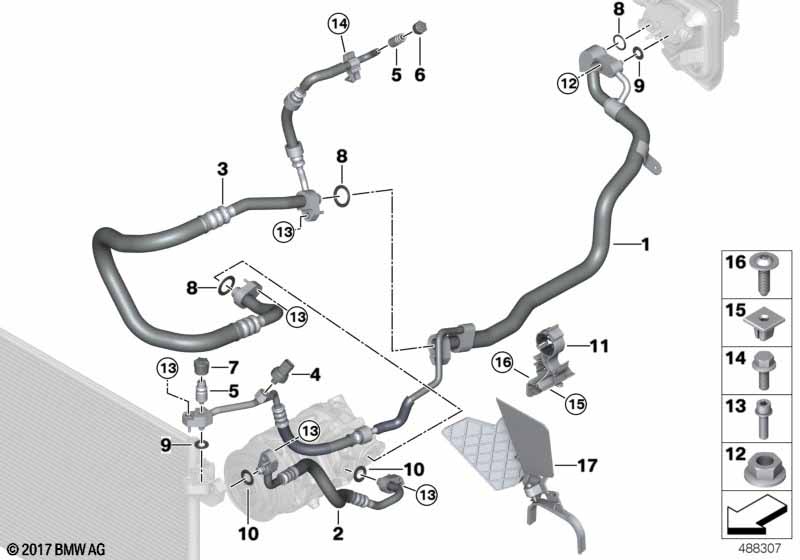 Genuine BMW 64537854427 F90 F93 F91 Refrigerant Line, Dual Line R1234YF (Inc. M5 & M8) | Duco Car Parts UK Car Parts