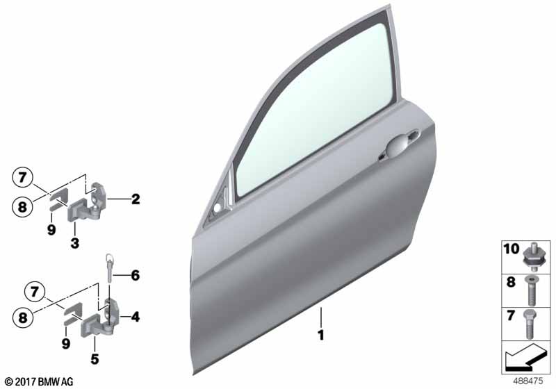 Genuine BMW 41508431637 Alignment Element 1 MM DOOR HINGE (Inc. M4 GT4) | ML Performance UK Car Parts