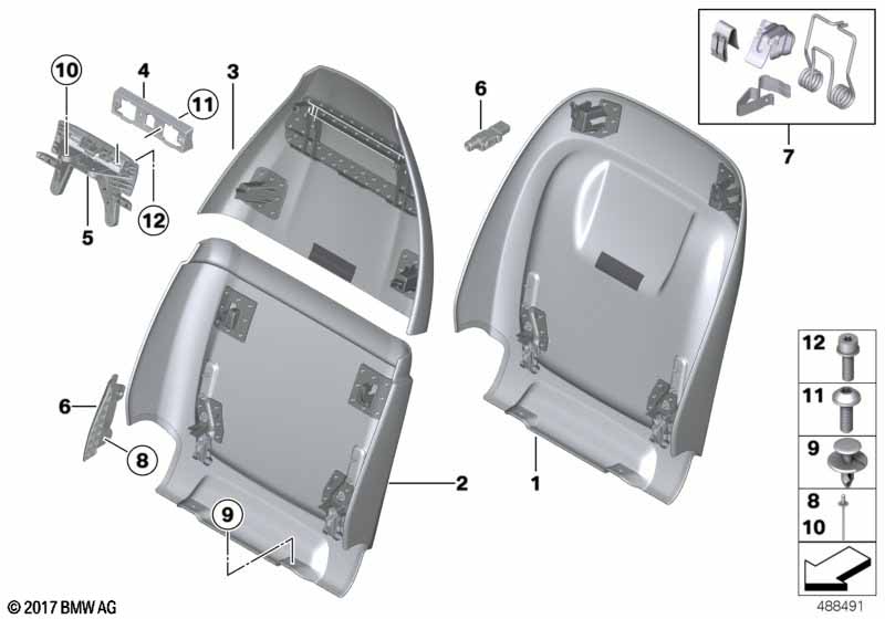 Genuine BMW 52108072196 G07 G06 F90 Rear Section, Comfort Seat, Upper RSE (Inc. X7 M50iX, X5 45eX & X6 M50dX) | ML Performance EU Car Parts