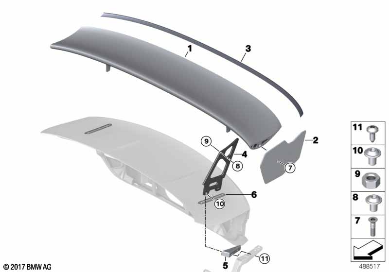 Genuine BMW 51628431650 M4 GT4 BMW Rear Wing Side Plate | Duco Car Parts UK Car Parts