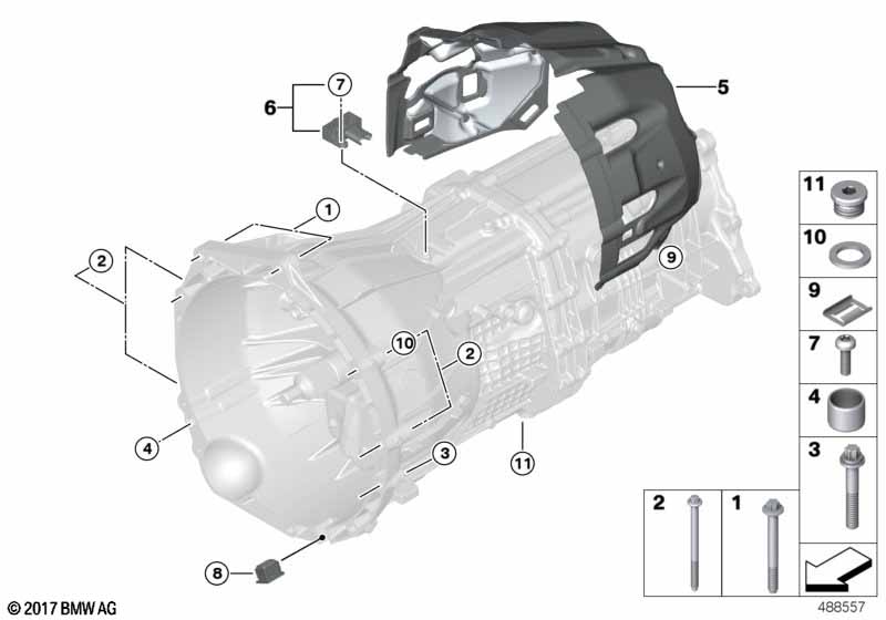 Gearbox mounting parts
