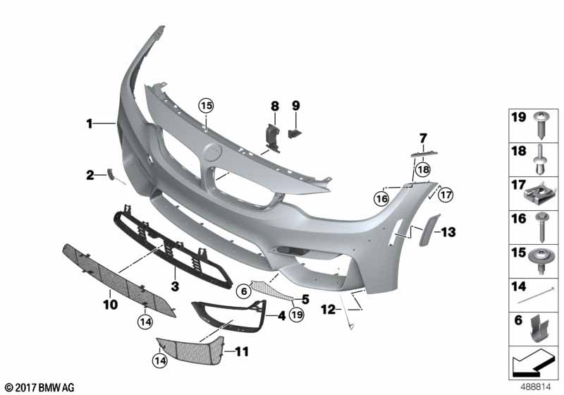 Genuine BMW 72158431799 Front Towing Hitch Cover (Inc. M4 GT4) | ML Performance UK Car Parts