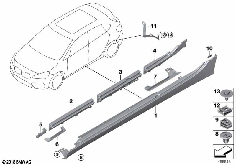 Cover door sill / wheel arch