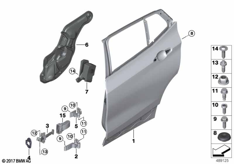 Genuine BMW 51489481293 F39 Sound Insulating Door Rear Left (Inc. X2 18d, X2 20iX & X2 25dX) | ML Performance EU Car Parts