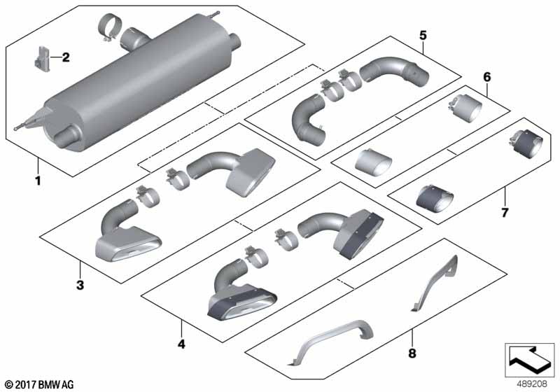 Genuine BMW 18302449940 G32 Set Of Exhaust Tailpipes M PERFORMANCE (Inc. 630i) | ML Performance EU Car Parts