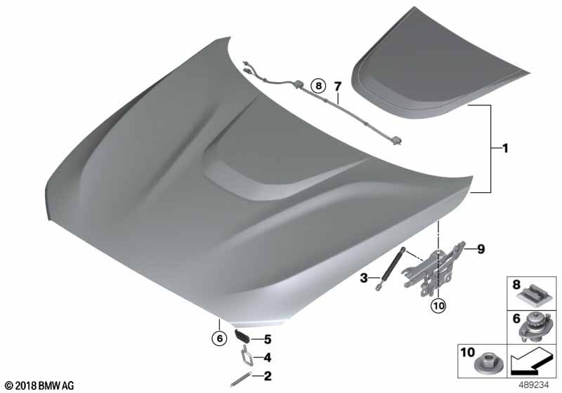 M Performance front flap, carbon ¿ F87