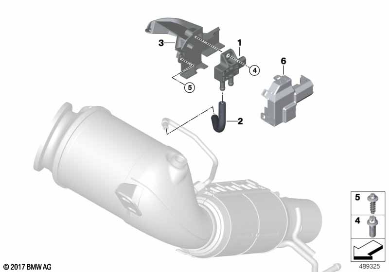 Petrol particul.filter sens./mount.parts