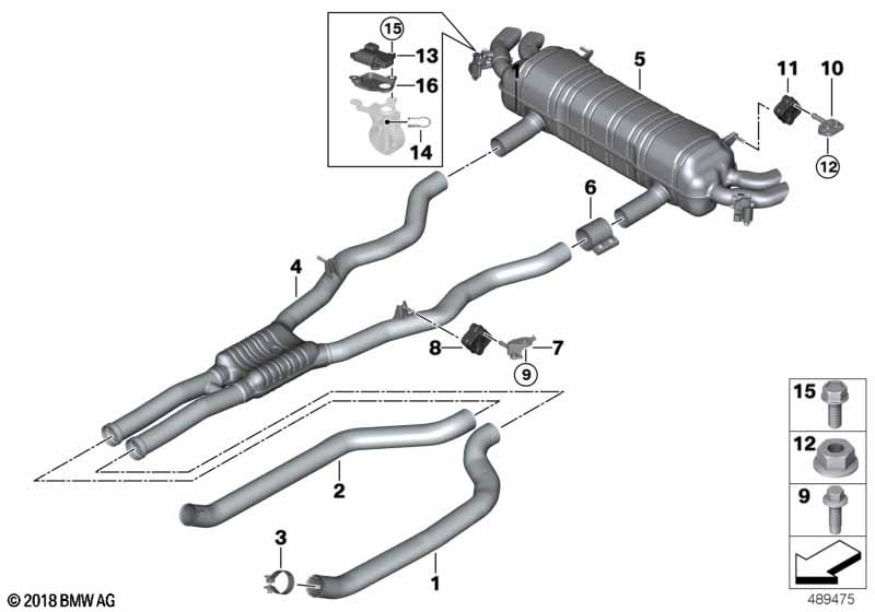 Genuine BMW 18308482534 G16 Center Muffler (Inc. M850iX) | ML Performance UK Car Parts