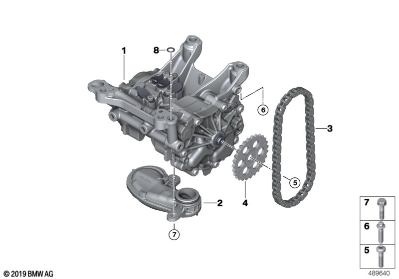 Lubrication system/Oil pump with drive