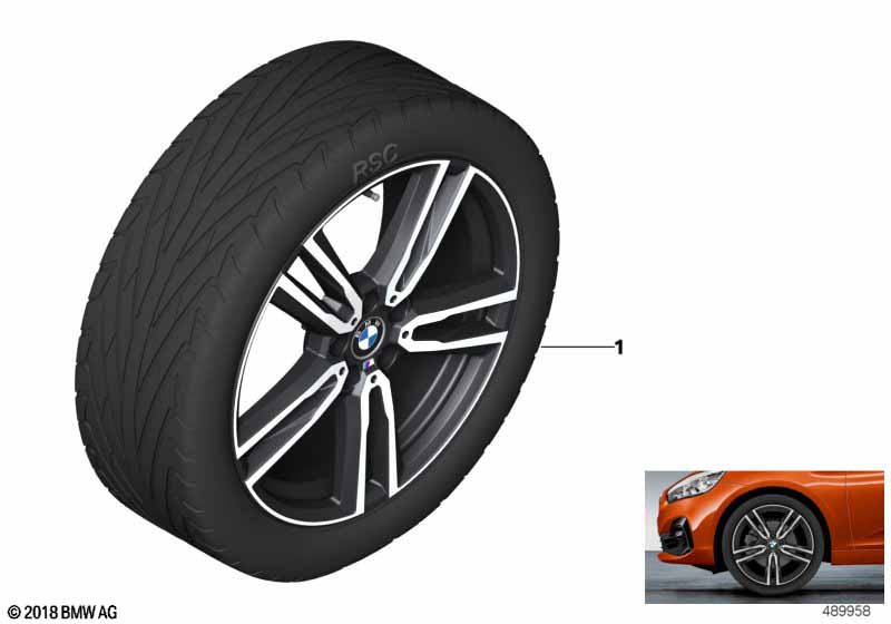 BMW lt.-al.wheel M dbl.spoke 766M - 19