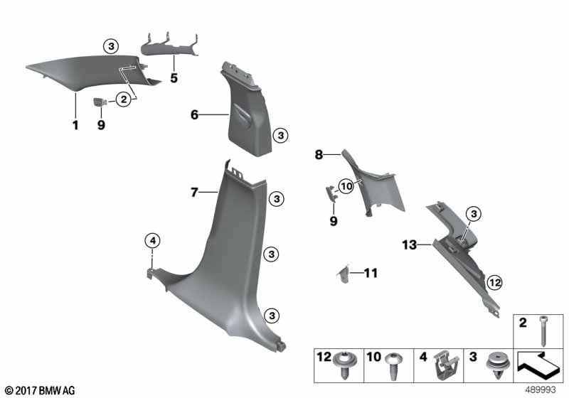 Genuine BMW 51437363926 F26 Right Column A Cover SAVANNABEIGE (Inc. X4 35iX, X4 20iX & X4 35dX) | ML Performance UK Car Parts