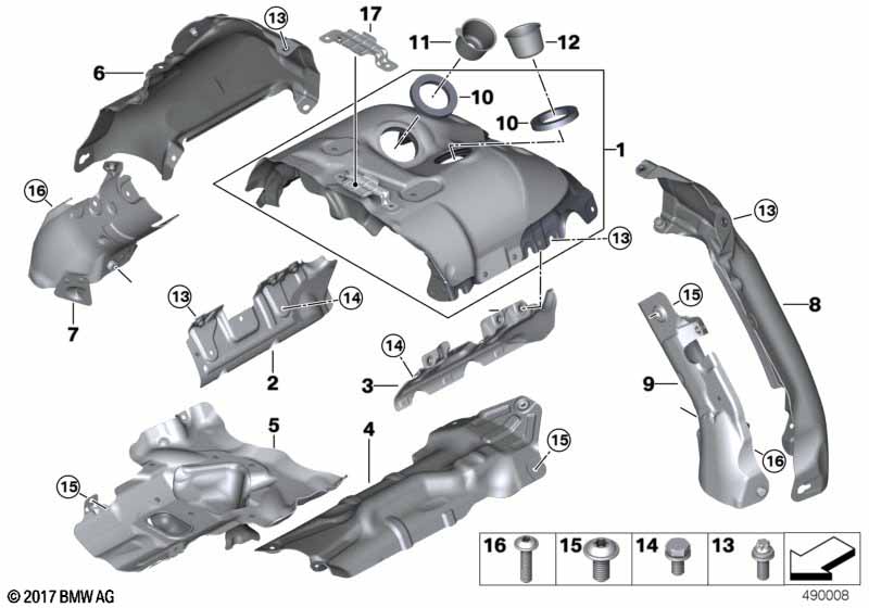 Genuine BMW 11658689793 G16 G05 G15 Heat Protection Right ZYL. 1-4 (Inc. X7 M50iX, X7 50iX & X6 M50iX) | ML Performance UK Car Parts