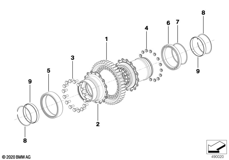 Genuine BMW 23008419559 Lock Ring LH/RH OUT.SHAFT (Inc. M6 GT3) | ML Performance EU Car Parts