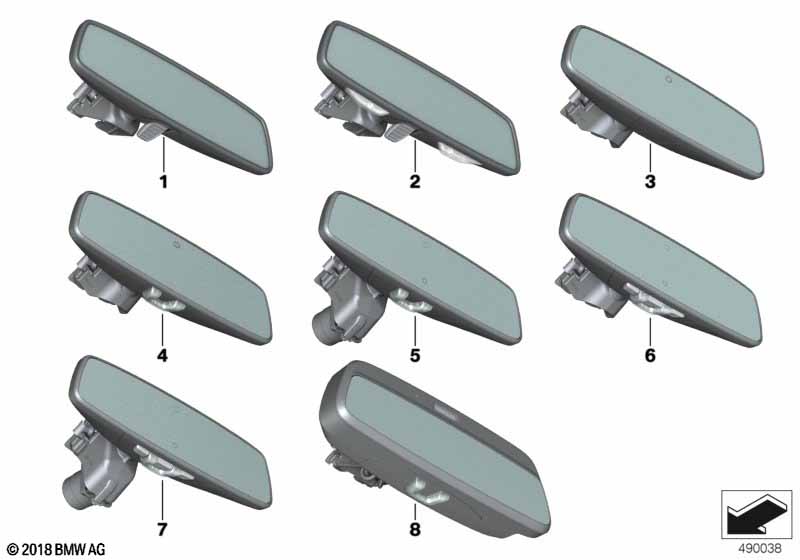 Genuine BMW 51166830616 G21 G02 Rearview Mirror Ec / Led (Inc. X5 & X3 20i) | ML Performance UK Car Parts