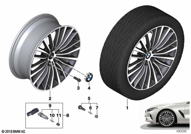 Genuine BMW 36116884204 G15 G16 G14 Light Alloy Rim Ferricgrey 8JX20 ET:26 (Inc. 840i, 840dX & M850iX) | ML Performance UK Car Parts