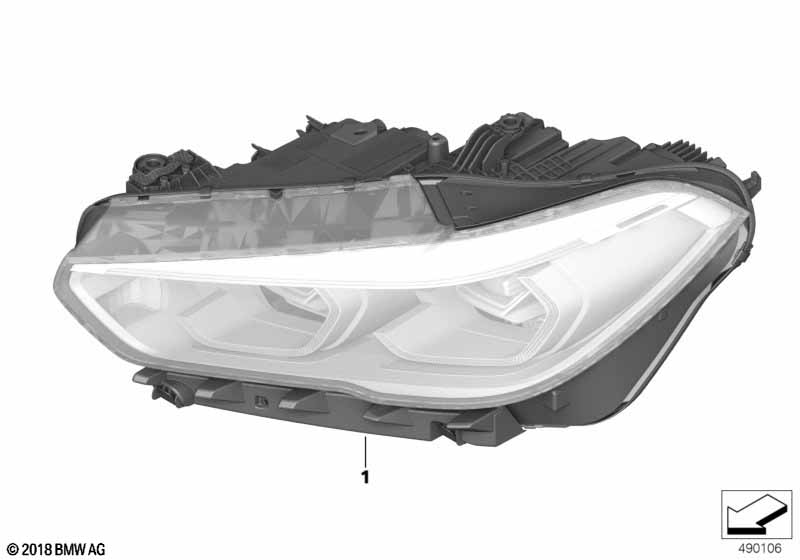 Genuine BMW 63117933333 G05 Headlight, Led, Ahl, Left (Inc. X5) | ML Performance EU Car Parts
