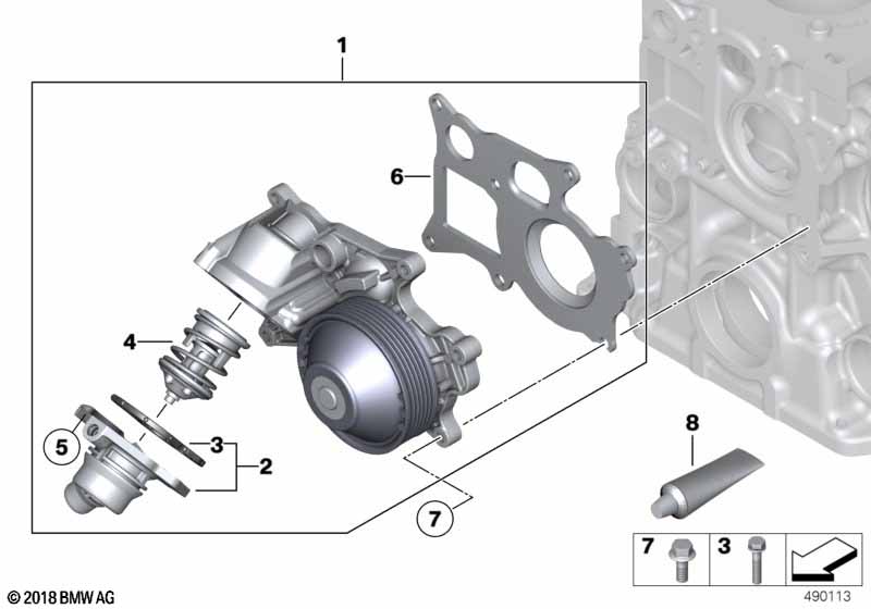 Cooling system - coolant pump/thermostat