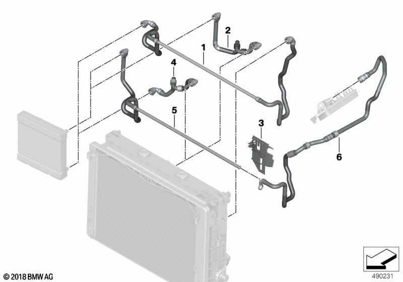 Cooling system-external Radiator