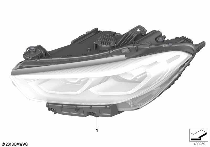Genuine BMW 63118739604 F91 G14 F93 Headlight, Led, Ahl, High, Right (Inc. M850iX, 840i & M8) | ML Performance UK Car Parts