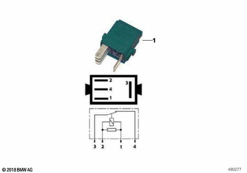 Mini relay, opener, green