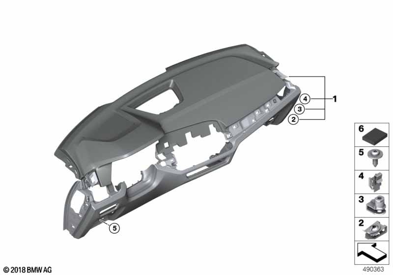 Genuine BMW 51459462633 G07 Dashboard Leather Head-Up Display NACHTBLAU/WEISS (Inc. X7 M50dX, X7 M50iX & X7 50iX) | ML Performance UK Car Parts