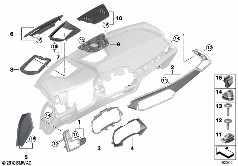 Genuine BMW 51458745270 G05 G06 Cov.Pan.Inst.Pan.Piano Fin.Bl.Fr.Pass. (Inc. X6 30dX, X5 M50dX & X5 45eX) | ML Performance UK Car Parts