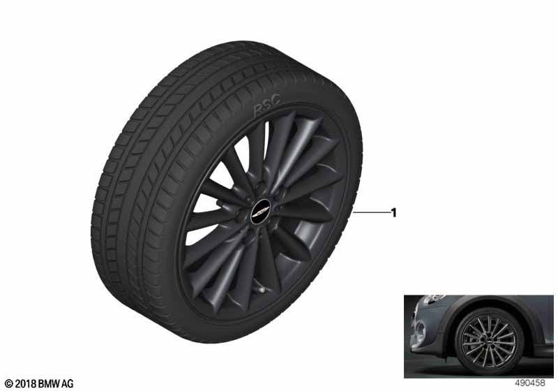 Winter wheel w.tire JCW multi-sp.505-17