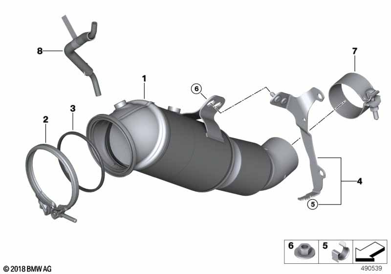 Genuine BMW 18328660990 Exch Catalytic Converter Close To Engine EU6 (Inc. X5) | ML Performance EU Car Parts
