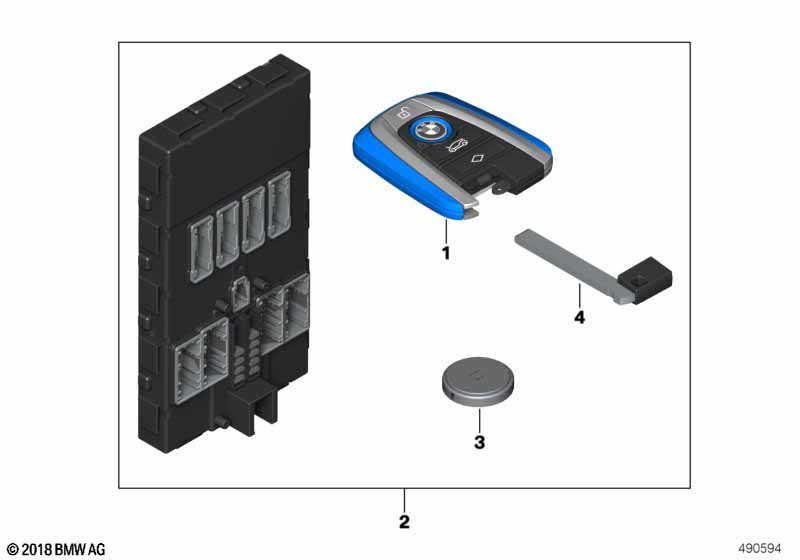 Genuine BMW 51210040897 I15 Set Radio Remote Ctrl.W.Bdc - Basic 434 MHZ (Inc. i8) | ML Performance UK Car Parts