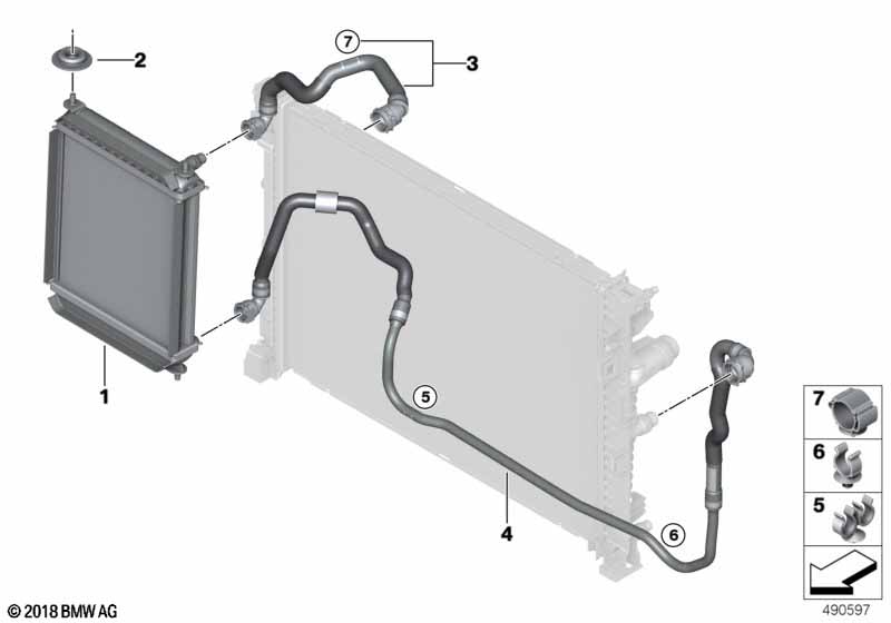 Genuine BMW 17127562166 G07 G05 G06 Line From Radiator (Inc. X5 30dX, X6 30dX & X7 40iX) | ML Performance UK Car Parts