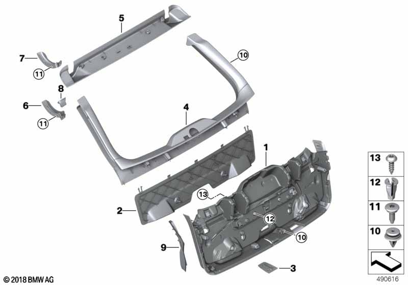 Genuine BMW 51497390403 G31 Cover Panel Flap Hinge Bracket Left (Inc. 530dX, M550dX & 530iX) | ML Performance EU Car Parts